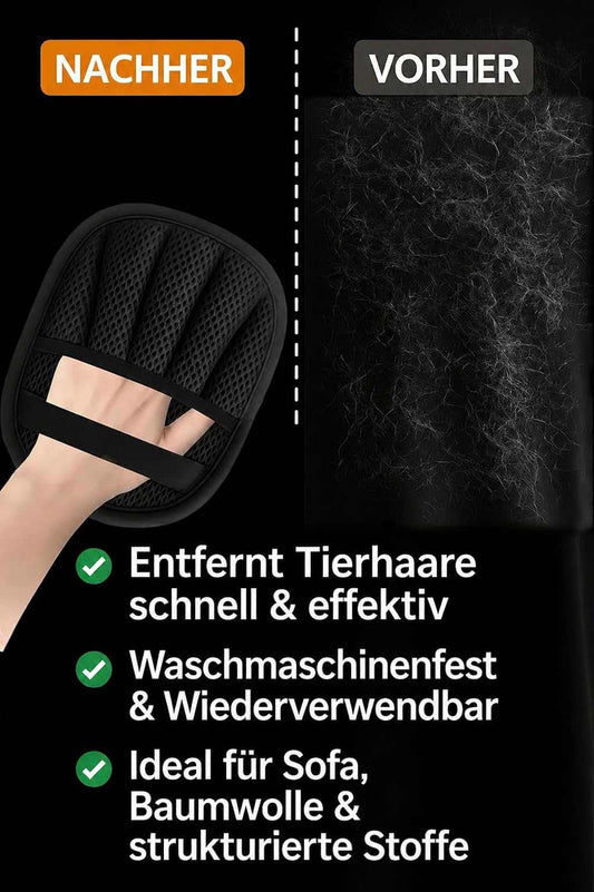 FellMagnet™ Handschuhe im 2er-Set zur effektiven Tierhaarentfernung von Kleidung, Möbeln und Textilien